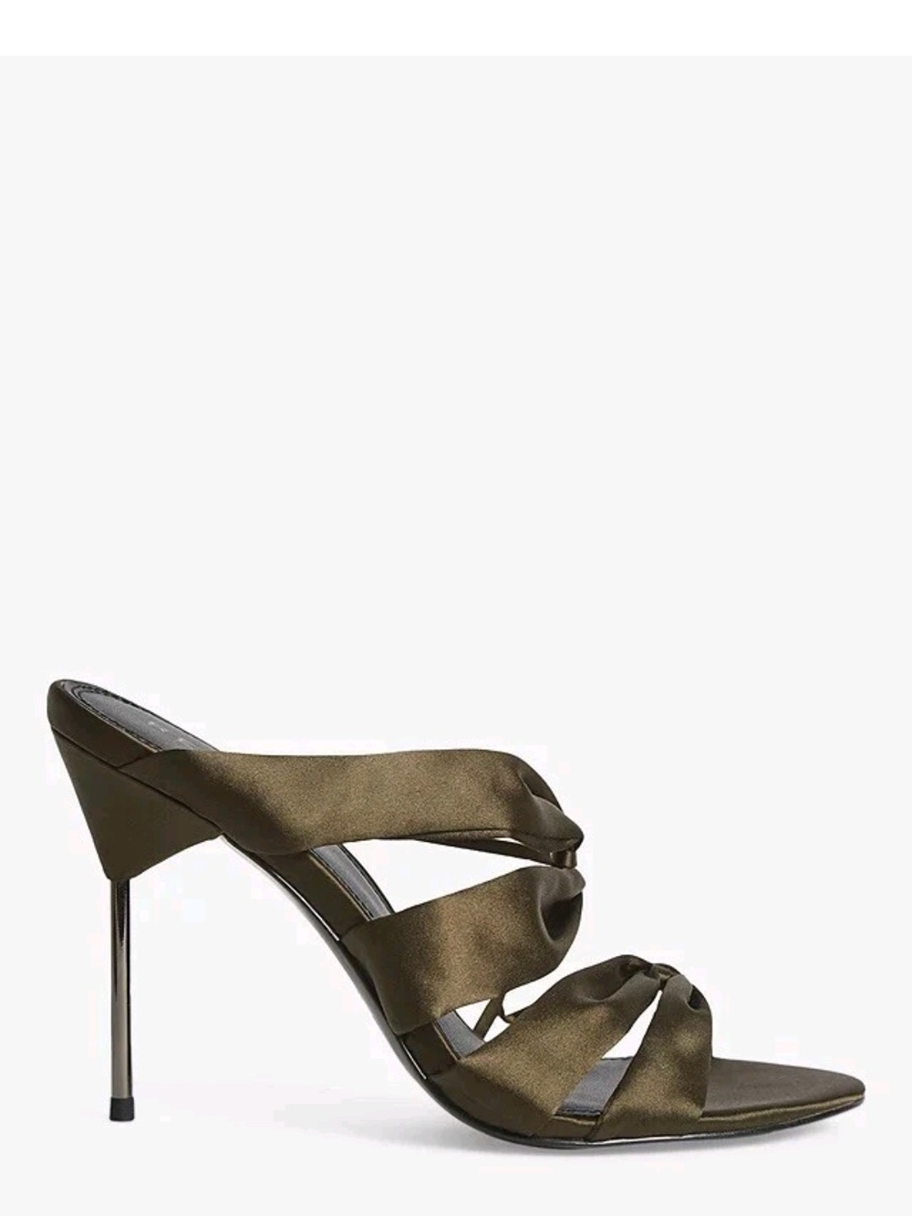 Reiss Monroe Olive Green Satin Mule Sz. 8